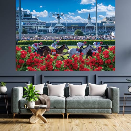 Fondo para fotografía 180x120 cm temático Horse Racing miniatura 3