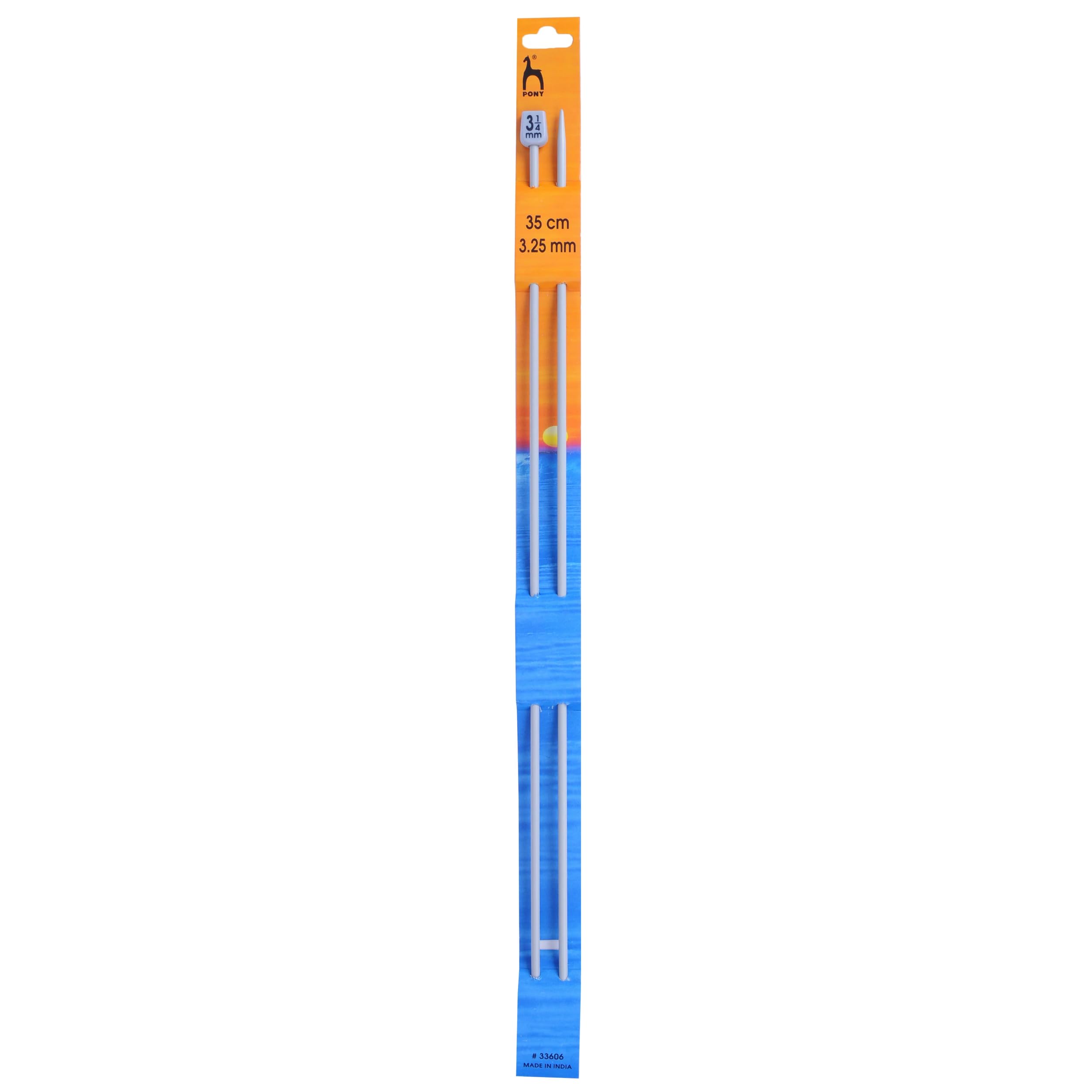 Pony Multicolor Single Ended Classic Knitting Pins - 35Cm X 3.25Mm