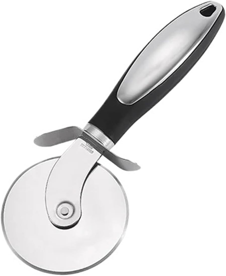 Stainless Steel Pizza Cutter Wheel Kitchen Server Tool Home Bread Dough Slicer Waffle Cookie Cake Knife Baking Gadget(Pizza Cutter Wheel)