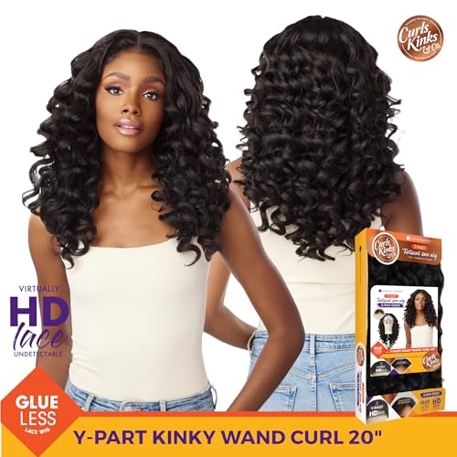 Sensationnel KEYPKWAD20-F1B/30 Kinky Edge Y-Part Lace Wigs - Ypart Kinky Wand Curl 20-Inch Glueless Synthetic Wig thumb #3