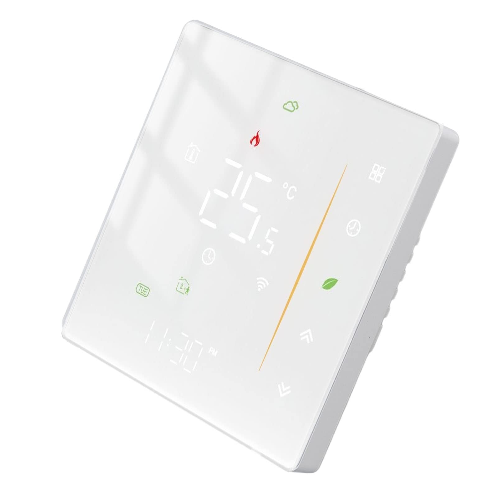 Fafeicy Termostato da Pavimento per Uso Domestico Regolatore di Temperatura Ambiente Programmabile WiFi Display LCD Touch Screen Digitale Impostazione da 41 a 95F per Soggiorno Camera da Letto di Casa