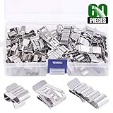 Keadic 60Pcs Stainless Steel Wire Rope Clips Assortment Kit for Your Ski Boat, Fishing Boat or...