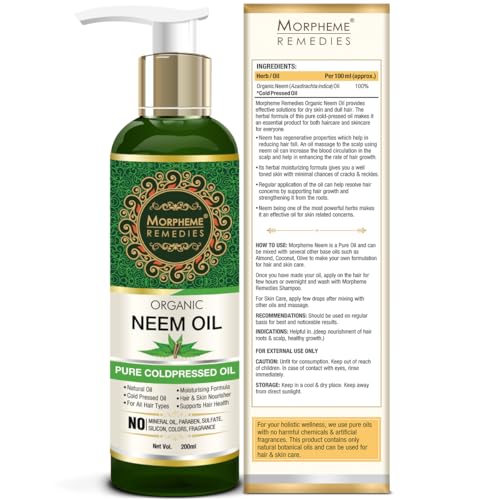 Image of Morpheme Remedies Cold Pressed Organic Neem Oil, 200ml