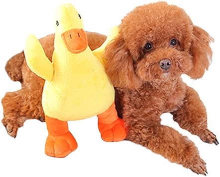 Amazon Bidason 音の出る おもちゃ 犬 ぬいぐるみ もこもこ 可愛い あひる 抱き枕 柔らかい 安全 デンタルケア 運動不足 ストレス解消 洗える 耐久 小型 中型 大型犬 ペット用品 噛むおもちゃ Bidason 音の出るおもちゃ 通販