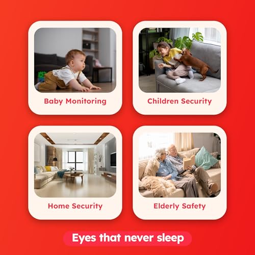 Image of MANOMAY 3MP Wi-Fi Pan-Tilt Security Camera | BIS-ER Certified (STQC) | 360 Smart Tracking | Two-Way Audio | All Time Color Night Vision | Alexa Support | Works with Android & iOS (M1078S)