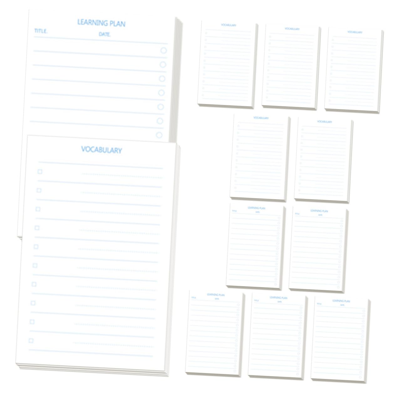 Artibetter 3 Pièces 12 bloc-notes livre de mots enfants indice bloc-notes de poche plaine blocs-notes multi-usages cahier étudiant Petit carnet Mémo petites notes de service Papier