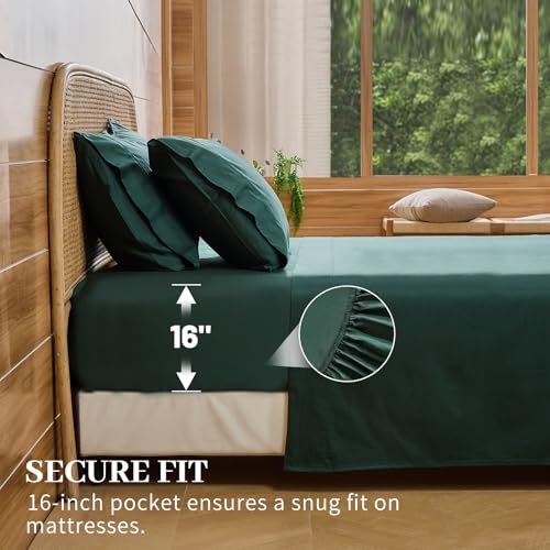 Image of Bedlifes 1000TC Egyptian Cotton Cal King Sheets, 4Pcs, 16 inch Deep Pocket