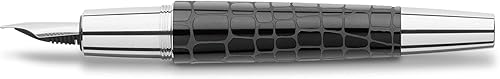 Miniatura 5 de Faber-Castell E-Motion Resina preciosa de diseño cocodrilo, color negroPluma estilográfica (punta mediana 148230