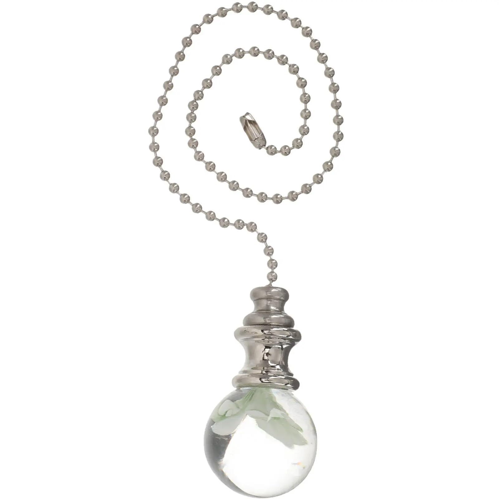 Gwyzax Ceiling Fan Pull Chain Extension 3Pcs Ceiling Light Pull Chain Extender for Bathroom Fan Lamp Silver 36cm