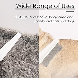 ThinkPet Flea Comb for Cats and Dogs Tear Stain Fine Tooth Pet Eye Comb Brush Metal Tick Grooming Hair Comb for Large Dogs Large White ThinkPet Flea Comb for Cats and Dogs Tear Stain Fine Tooth Pet Eye Comb Brush Metal Tick Grooming Hair Comb for Large Dogs Large White