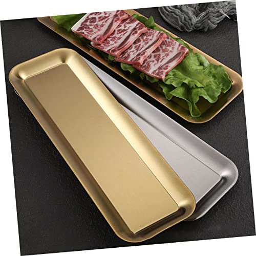 Plato Rectangular de Acero Inoxidable para Sushi miniatura 4