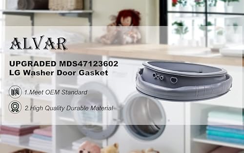 Upgraded Mds47123602 Washer Door Gasket Boot Seal Compatible With Lg/Kenmore Washer Gasket Rubber Boot Seal Oem Replaces Mds64237202, Mds64237201,1529948, Ap5218575, Ps3535210,Ah3535210, Ea3535210 #TOP6