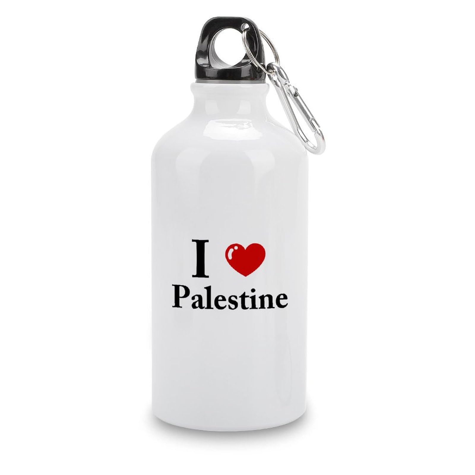 I Love Palestine Water Bottles Palestine National Flag Aluminum Water Bottle 14 OZ Portable Travel Bottle for Travel Gym Camping Hiking