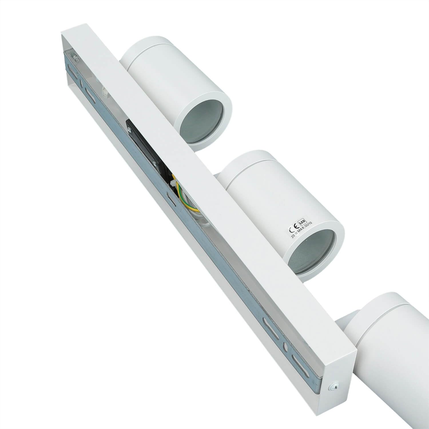 Licht-Erlebnisse Deckenspot IP44 Weiß B: 39 cm klein 3-flammig GU10 verstellbar kleiner Deckenstrahler Wohnzimmer Deckenleuchte Küche Badezimmer