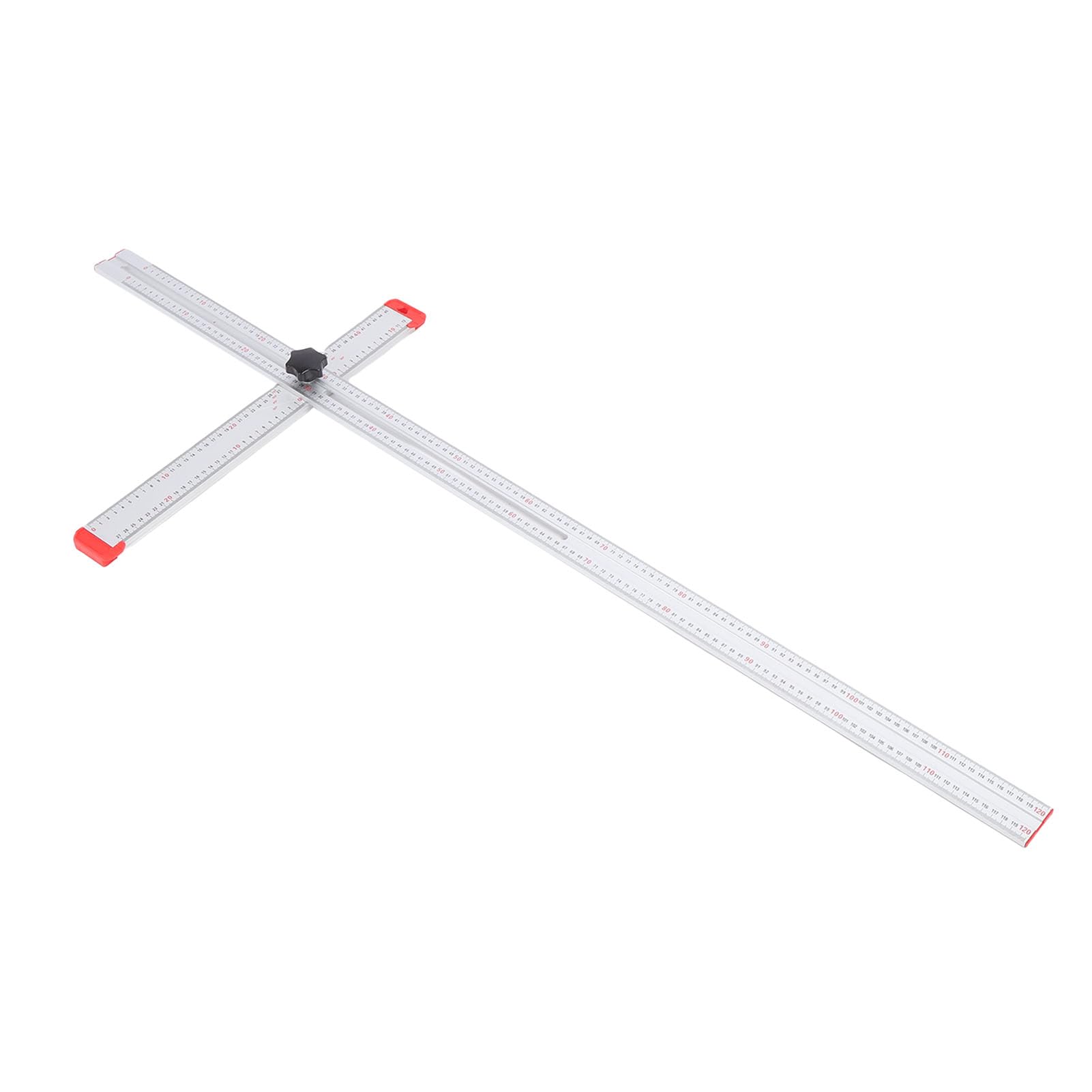 Generic Regulowana Aluminiowa Linijka T Square 120 Cm do Precyzyjnych Pomiarów, Odpowiednia dla Stolarzy i Właścicieli Domów, Srebrna