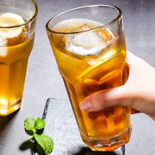 Image of 500ml Clear Glass Tumbler, Highball Drinking Glasses for Cocktails, Juices, Milkshakes Water Glass Clear Iced Tea and Glasses for Drinking Coke, Soda (Set of 2)