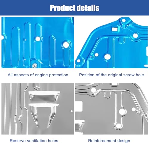 Image of Engine Splash Shield Guard 74114T50000 Fit for Honda Accord 2023 2024 | Engine Case Guard Under Car Shield Cover OEM 74114-T50-000 Front Engine Splash Guard Underbody Skid Plate