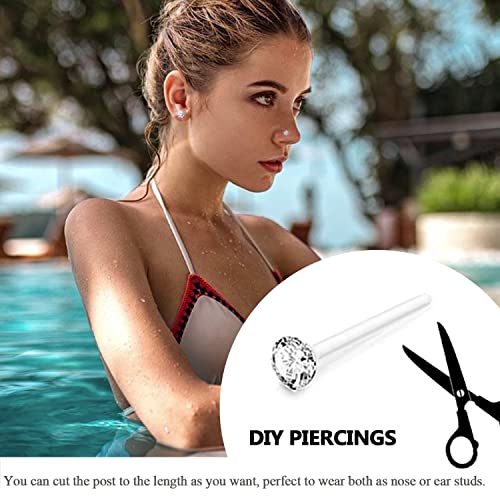 14Pairs Clear Plastic CZ Studs Earrings for Women Colorful Acrylic Post Hypoallergenic Stud Earring Set CZ Rhinestone Ear Studs Piercing Retainers3