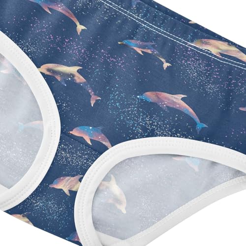 Girls Underwear Soft Cotton Dolphin Sky Galaxy Kids Panties in Sizes 2/3t, 4t, 5t, 6 and 84