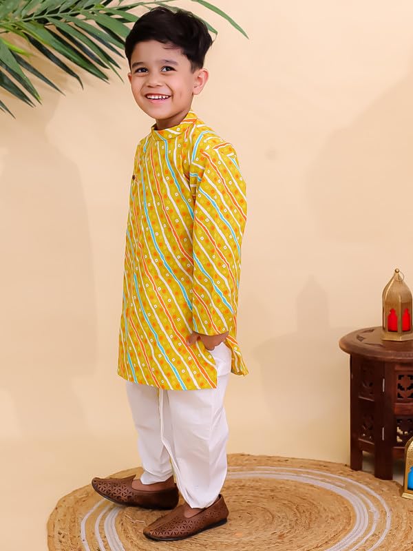 Image of superminis Boys Cotton Solid Jacket, Kurta Dhoti Set