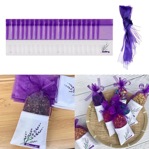 20 bolsas de lavado vacío con flores de lavanda secas miniatura 2