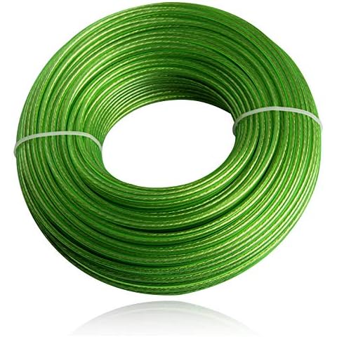 Wäscheleine ummanteltes Stahlseil PVC gummiertes Drahtseil 60 m Cover