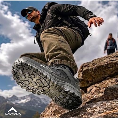 Image of Men Low Ankle Hiking Shoe | Rubber Sole | Lowland Hiking and Mid Mountain Trails | EH500