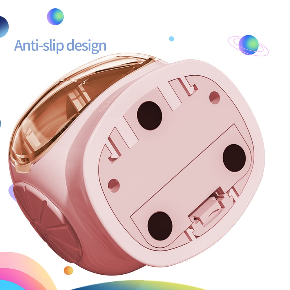 Temperamatite Elettrico JIJICZ Per Bambini – Portatile, A Batteria, Mini, Contenitore Trucioli, Rosa
