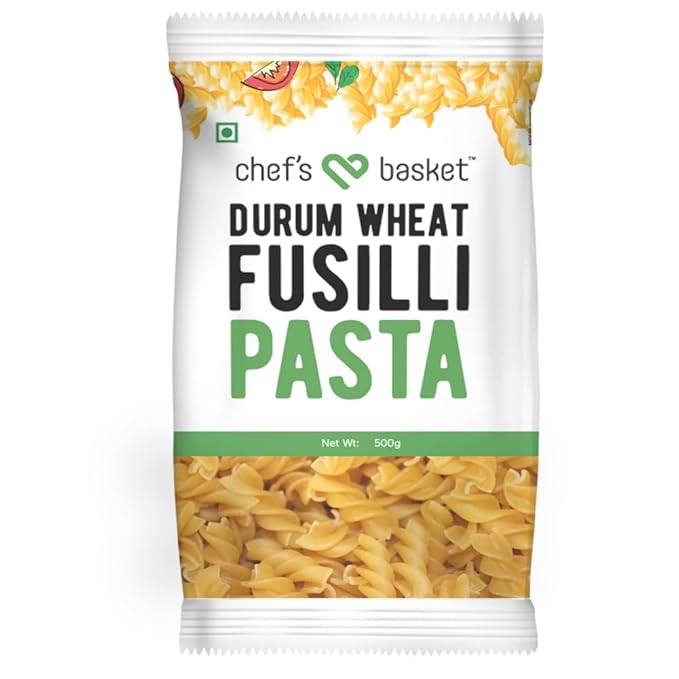 Chef's Basket - Durum Wheat Fusilli Pasta | Vegetarian | Made with Durum Wheat Semolina | 500 gm