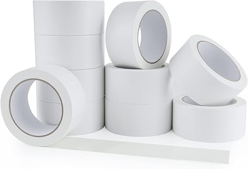 Lichamp Paquete de 10 cintas adhesivas de doble cara para suelos de madera dura, 2 pulgadas de ancho por 11 yardas para alfombras de área,