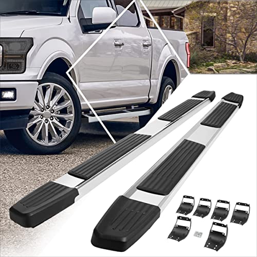 6" Stainless Steel Running Boards Side Steps Nerf Bars Compatible With 15-22 Ford F150 Crew Cab (Pair) #TOP19