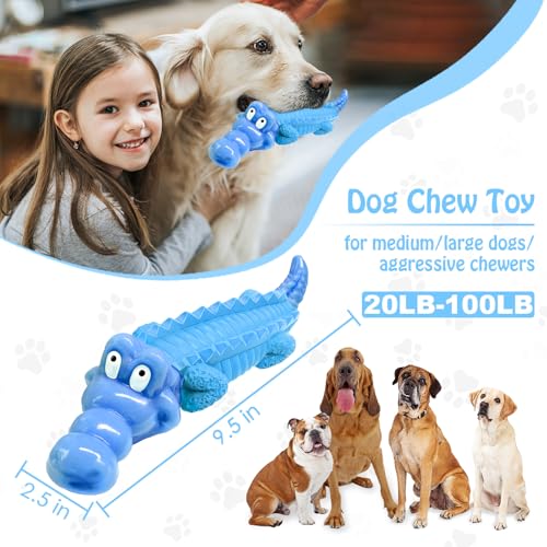 Image of Jeefome Tough Dog Chew Toys for Aggressive Chewers, Indestructible Dog Toy to Keep Them Busy & Reduce Boredom for Medium, Large Dogs, Milk Flavor
