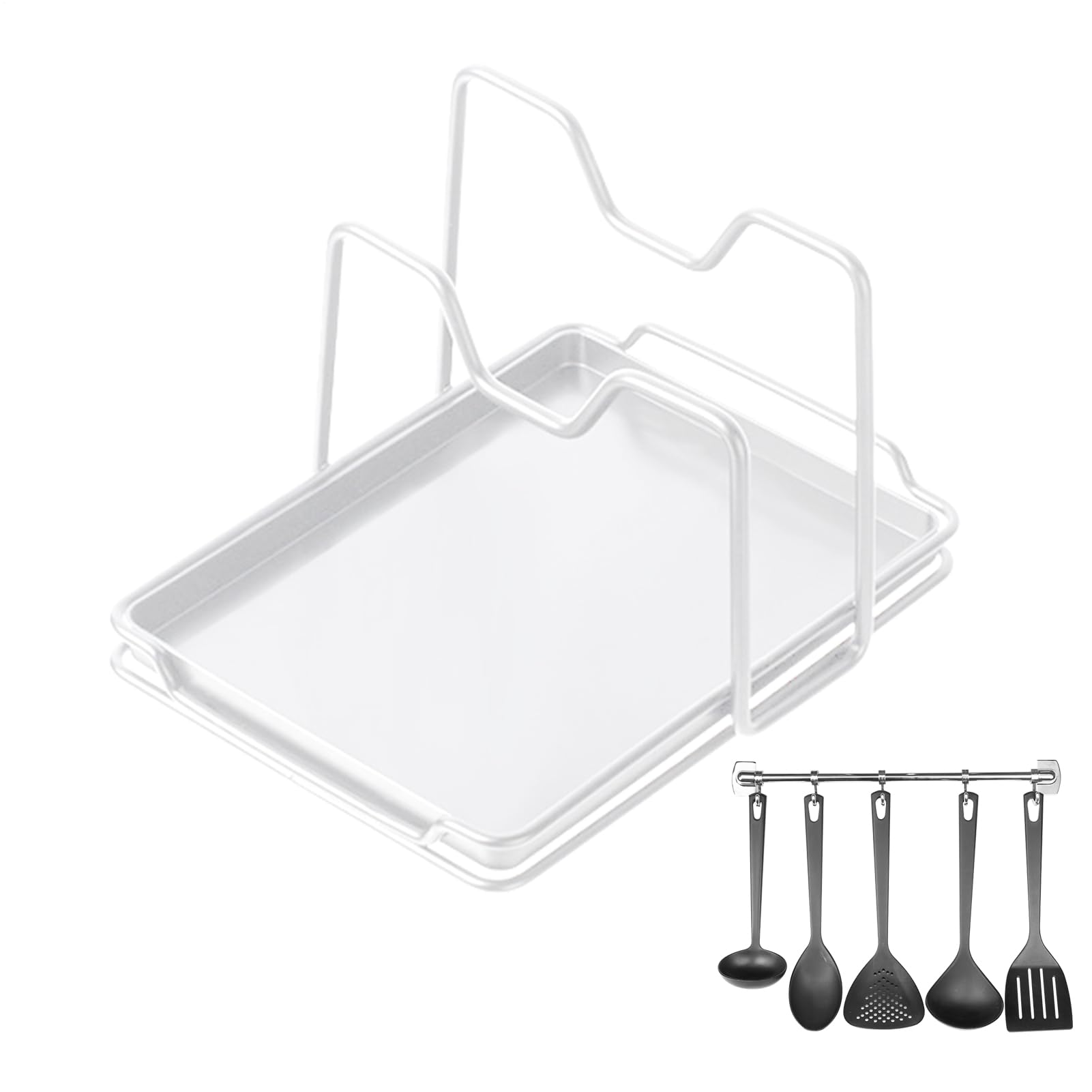 Organisateur de couvercles et range-assiettes gain de place pour cuisine