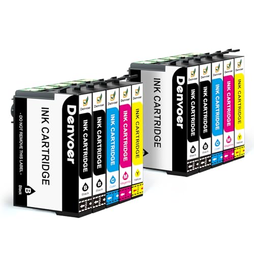 Denvoer Ersatz für 405XL Multipack Kompatibel für Epson 405 405XL für Epson Workforce Pro WF-4820 Patronen WF-4830 WF-3820 WF-3825 WF-4825 WF-7830 WF-7835 Drucker (4Schwarz 2Cyan 2Magenta 2Gelb)