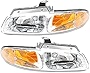 For Dodge Chrysler Plymouth Caravan | Voyager | Town & Country Headlight 2000 Driver and Passenger Side Headlamp Assembly Replacement