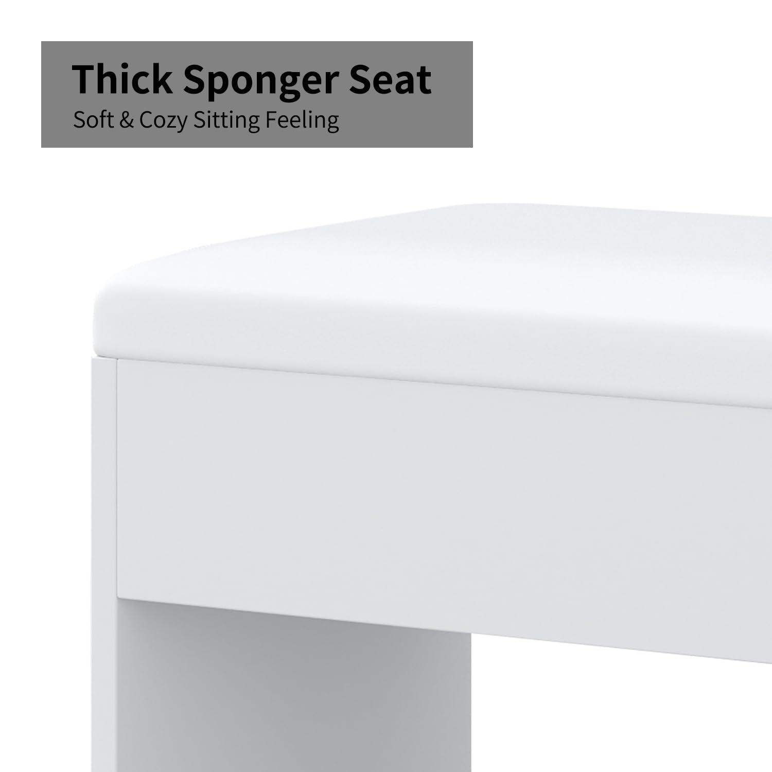 Yanosaku 47" Fluted Vanity Desk with Mirror & LED Lights, 7-Drawer Makeup Vanity with Glass Top & Cabinet, Vanity with Chair & Charging Station, 3 Lighting Modes, for Bedroom, Natural Oak