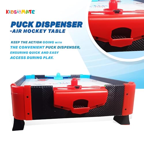 Image of Kidsmate Air Hockey Game for Kids | Electric Powered Tabletop Board Game with 2 Strikers & 4 Pucks | 72.5 CM Large Size Ice Hockey Indoor Sports Family Game for Kids & Adults - Multicolor
