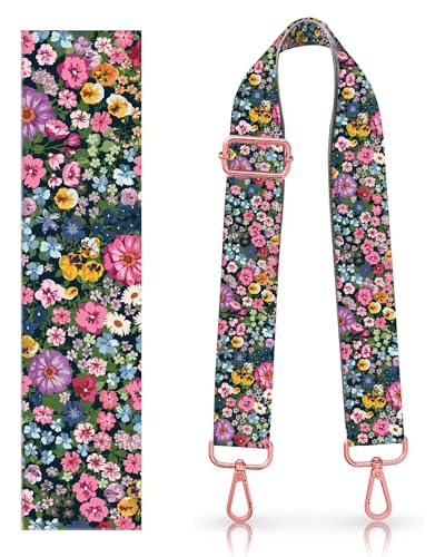 Image of Purse Strap Replacement Crossbody, 1.5 inch Rose-Golden Buckle Wide Shoulder Strap Adjustable, Cute Handbag