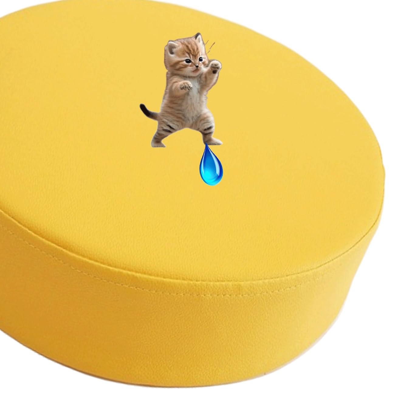 uyeoco Waterproof Memory Foam Round Seat Cushion 3/5/8cm Thick,25/30/35/40/45/50cm Round Stool Cushion, Circle Chair Pad with Removable Cover for Dining Kitchen Bar Chairs(Color 2,45X45X8cm) — image 1