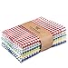 LAYNENBURG 5er-Set torchons Premium à Carreaux - 100% Coton - Oeko TEX Standard 100 - 50x70 cm & Crochet - torchons de Cuisine Non Pelucheux & Modernes - torchons de Cuisine Vintage (Multicolore)
