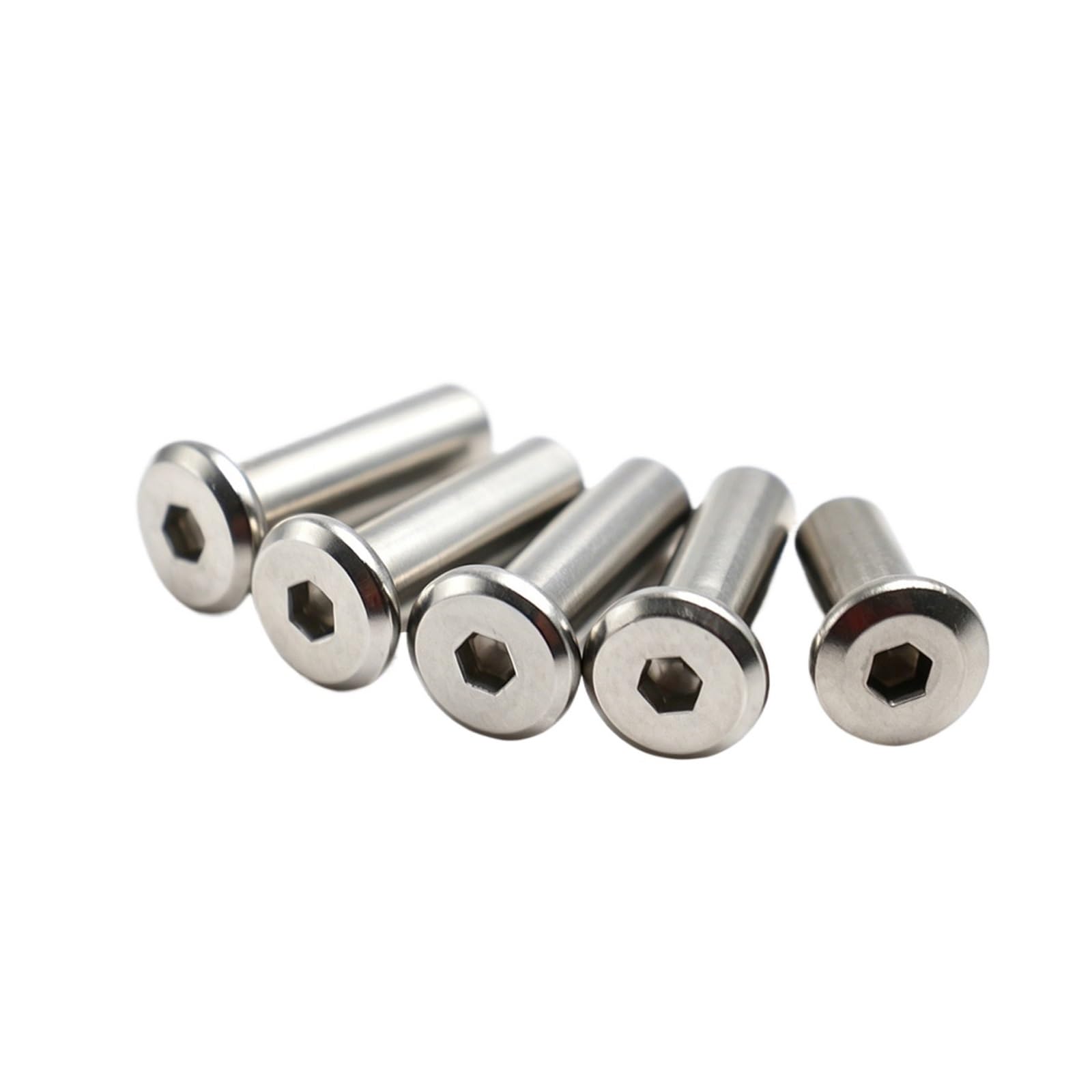 6/12pc In Acciaio Inox 304 Smussato A Testa Piatta Dadi Di Accoppiamento Esagonali Morsetto Giunto Bloccaggio M2-M10(55mm,M8(od 10) x6pcs)