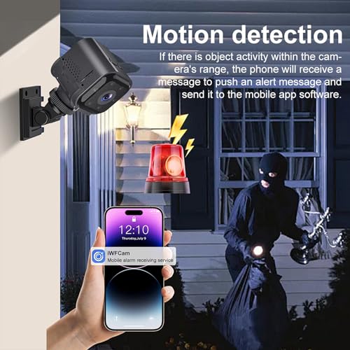 Image of Guardhouse Mini Camera, Two Way Audio, 120Pan Tilt Rotation, Local MicroSD Card Storage, WiFi Remote Mobile App Control for Indoor,Outdoor Security Camera for Homes and Retail Stores (Camera)