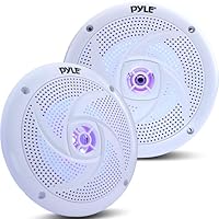 Pyle Outdoor Lautsprecher, Aussenlautsprecher Wasserfest, 100W- Marine Lautsprecher, Einbaulautsprecher- für Sommerfahrten mit Offroader, Boot, UTV, ATV, RV Auto & Golf Cart, Outdoor Speaker- Flach