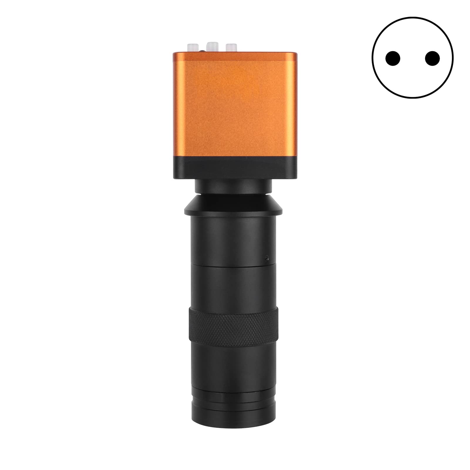 34MP 1080P Digital-Mikroskop-Kamera, Industrie Qualität mit 130X Einstellbarem Zoom C-Mount-Objektiv, für PCB-Reparatur Schweißen Mikro Elektronik Schmuck Handy-Reparatur (EU -Stecker)