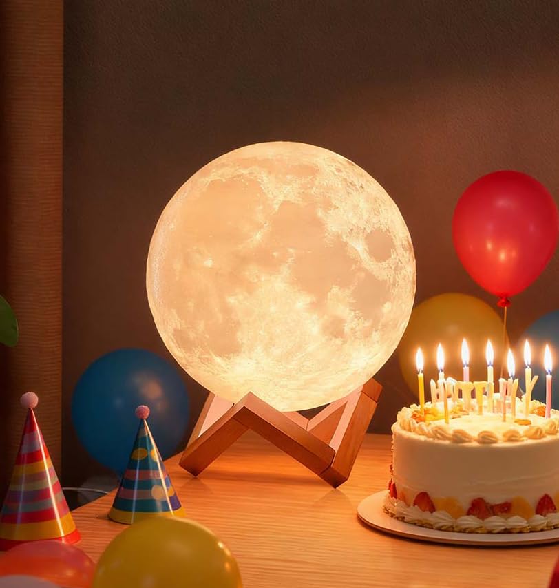 Image of CPLA Moon Lamp Upgrade 128 Colors, Birthday Gifts for Kids Girls Boys Teens, Remote & Touch Control, Diameter 6 INCH