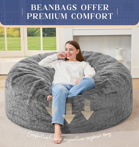Image of Hobestluk Adults Bean Bag Chair 5FT Big BeanBag Chair Giant Large Oversized