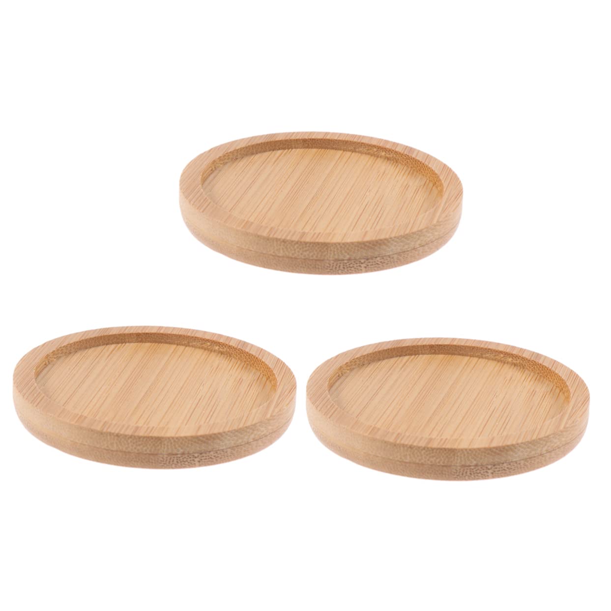 UKCOCO 3Pcs Coaster Tray for Succulent Pots Round Ceramic Flowerpot Drip Trays Design for Home Decor and Indoor Plant Care