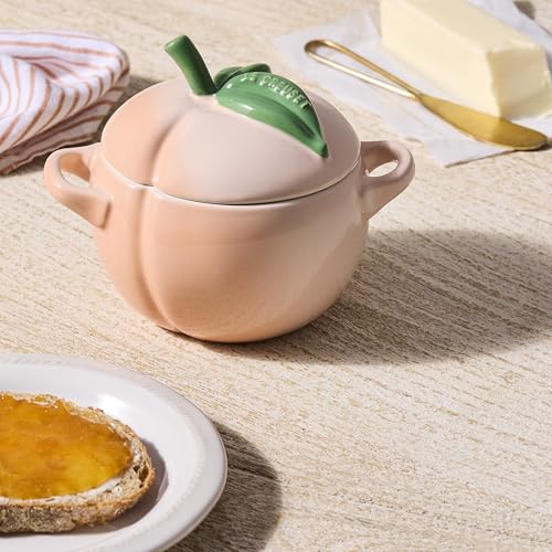 Image of Le Creuset Stoneware Peach Mini Cocotte, 19 oz., Peche