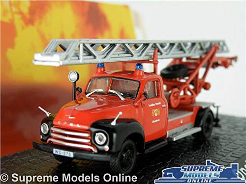 Supreme ModelsOPEL BLITZ MODEL FIRE ENGINE 1:76 SCALE ATLAS IXO RED TURNTABLE LADDER GERMANY K