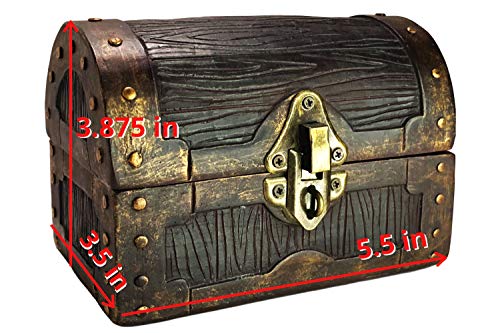 Conjurer Co Mimic Chest Dice Storage Box | DND Lockable Vault | Gift for Dungeons & Dragons Players, Dungeon Master/DM or RPG Gaming | D & D Holder Case | Holds 4 Sets of Polyhedral Dice or 28 Die - Thumbnail 3